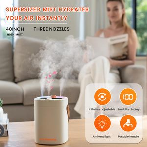 Humidificador Ultrasónico Silencioso en Oferta con 3 Modos y Luz LED, Difusor de Aceites Esenciales, Humidificador Portátil con Doble Boquilla de Vaporización - Product Image 6