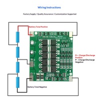 Carte de protection de batterie au lithium 3S 4S 40A avec équilibrage PCB BMS version améliorée pour outil électrique de perçage 18650