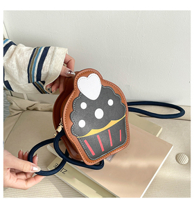 Bolso de mano lindo para niñas, moderno y versátil, bolso cruzado con diseño de helado, elegante mini bolso de hombro - Product Image 3