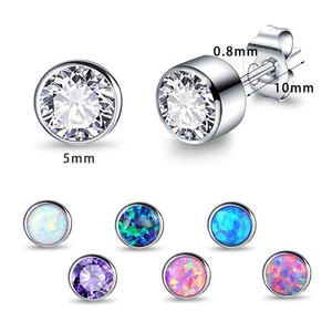 Gaby New Design ASTM F136 Titanium Earrings <b>Opal</b> Cartilage Earring Helix Body Jewelry for Wedding Engagement or <b>Gift</b> - Product Image 6