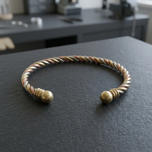 Elegante Brazalete de Cobre Hecho a Mano con Cierre Magnético, Diseño Ajustable para Hombres y Mujeres, Joyería y Regalos - Product Image 4