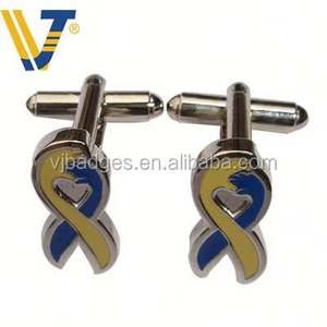 Boutons de <span class=keywords><strong>manchette</strong></span> écologiques en alliage de cuivre français, thème sensibilisation à l'autisme, ton argenté, motif puzzle, pour chemise <span class=keywords><strong>homme</strong></span> - Product Image 3