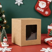 Maßgefertigte Naturfarbene Kraftpapier-Boxen mit Sichtfenster, Entworfen für die Verpackung von Spielzeug, Duftprodukten und Kleinen Geschenken