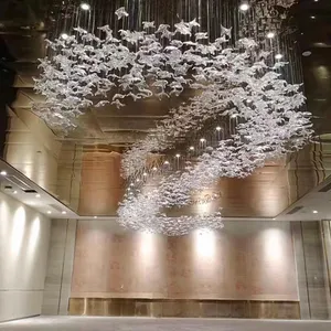 आधुनिक डिजाइन प्रोजेक्ट चंदेलियर एलईडी स्ट्रिंग फूल होटल बार केटीवी प्रोजेक्ट के लिए अनुकूलित हैंगिंग पेंडेंट लाइट
