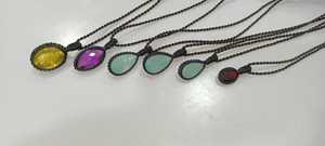 Supar Natural hermosa macramé mezcla piedra lunar piedra preciosa colgante malaquita Bumble Bee Pietersite colgante de macramé de buena calidad - Product Image 3