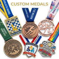 Médailles vierges personnalisables en argent, or, cuivre, médailles vierges pour sublimation, médailles gravées pour sports, marathon, course à pied