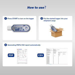 33000 포인트 용량 PDF CSV 데이터 내보내기 LCD 온도 습도 데이터 로거 신선한 농산물 과일 채소 물류용 - Product Image 5