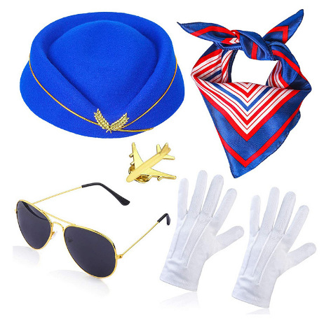 5 piece set-blue hat