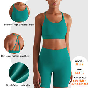 Vente en gros Nouveau soutien-gorge de sport écologique à impact élevé pour femmes Hot Sexy Triangle Back Rembourré amovible Fashion Yoga Bra - Product Image 2