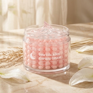 Crème en capsules de collagène rose MOOYAM 140g Soin de nuit Acide hyaluronique Niacinamide Raffermissant Hydratant <span class=keywords><strong>Anti</strong></span>-âge Gel pour le visage - Product Image 1