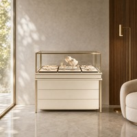 Vitrine de présentation de bijoux en verre sur mesure avec éclairage LED, vitrine pour montres, pour bijouterie, centre commercial, boutique, salle d'exposition