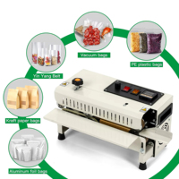 Selladora de Bolsas de Plástico Compacta y Continua, Selladora Automática Horizontal de Grado Industrial