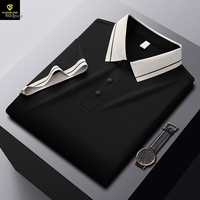 Chemise à col pour homme, unie, à manches courtes, en nylon-spandex, respirante, séchage rapide, infroissable, collection Printemps-Été, pour le commerce transfrontalier
