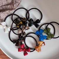 Zi Teng rétro Ins vent cheveux corde petit élastique femme anneau de cheveux accessoires doux papillon noeud matériel