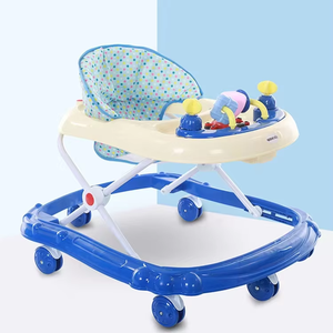 Girello Multifunzionale Regolabile per Bambini con Giocattoli, Ruote e Sedile Anti-Ribaltamento, Girello Rotante - Product Image 2