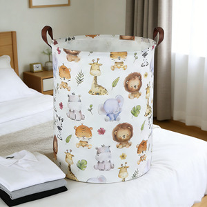 Cesto Portabiancheria Pieghevole Impermeabile per Casa con Manici, Contenitore per Vestiti di Bambini, Cesto per Biancheria Sporca - Product Image 2