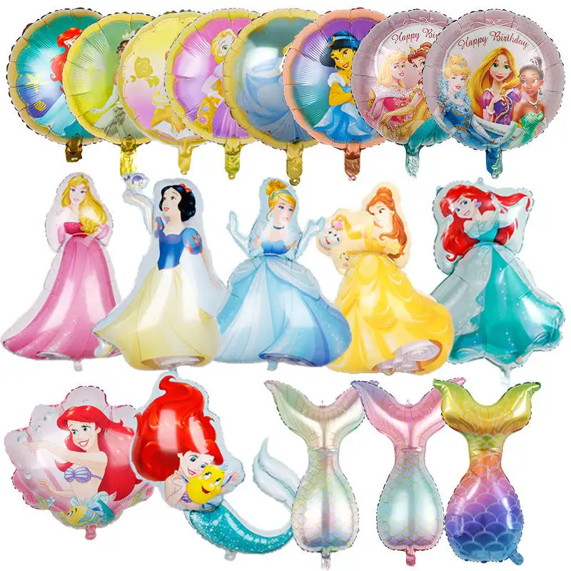 Prenses büyük Belle kar beyaz külkedisi Elsa Ariels folyo balonlar kızlar doğum günü partisi dekorasyon çocuk oyuncakları hava Globos Air 144