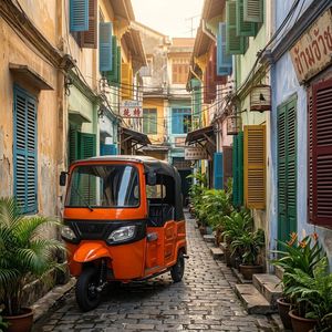 Batería de Litio de 72V, Gran Capacidad de Carga, Batería de Litio de Largo Alcance, Tuk Tuk Eléctrico para Entrega en Mercados de Verduras - Product Image 5