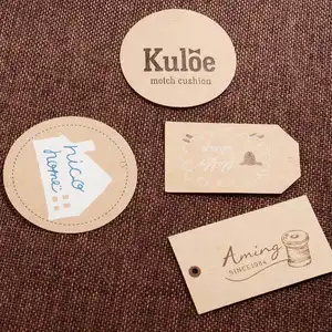 Wholesale Custom Logo Fsc Recycled 100% Eco-Friendly Swing Kraft Paper Hangtag Brand Name Label Clothing Tag