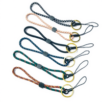 TOLKA/DuoJia TKYD04 Porte-clés minimaliste tendance à impression numérique, sangle réglable, boucle en métal, cordon en polyester