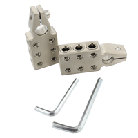 Penjepit Terminal Baterai 6-Pole 6-Way 1/0 AWG (Sepasang) untuk Tiang Baterai Asam Timbal Mobil Positif/Negatif (+/-) dengan Ujung Runcing