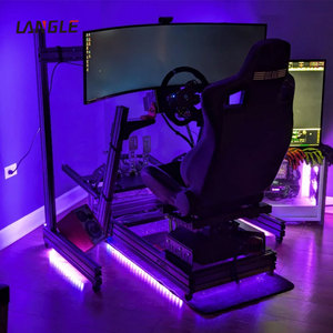 Simulador de Conducción, Máquina de Juego de Carreras Arcade, Silla de Carreras con Movimiento y Marco de Aluminio, Soporte para Cabina de Simulación de Carreras - Product Image 6