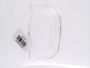 Soft Curved OK Link White Pt950 Tiny Wrist Cord For Teen Girls Daily Minimal <b>Stack</b> Gloss Platinum Wrist Trinket - Product Image 6