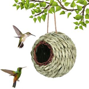 Venta caliente Temu Nido de pájaro esférico tejido a mano <span class=keywords><strong>Casa</strong></span> de pájaro decoración de jardín Nido de Pájaro - Product Image 1