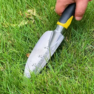 Желтая лопата с ручкой, прочные садовые ручные инструменты, дешевый шпатель для трусиков, садовых домашних посадок
