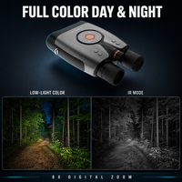 Lunettes de vision nocturne d'aventure 4K HD numériques avec écran TFT de 3 pouces, zoom optique 5X, éclairage IR 1000m, enregistrement vidéo
