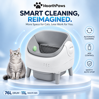 Fournisseur en gros CE RoHS FCC Bac à litière intelligent semi-ouvert pour chat, pour usage intérieur, système de sécurité multicouche, grande capacité 76L+