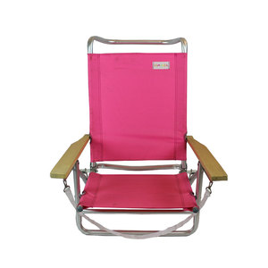 Extérieur promotionnel En Aluminium En Métal Léger Pliant <span class=keywords><strong>Camping</strong></span> Chaise de <span class=keywords><strong>Plage</strong></span> Basse avec Accoudoir En <span class=keywords><strong>Bois</strong></span> - Product Image 2