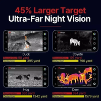 Caméra thermique monoculaire pour la chasse en plein air, détecteur de vision nocturne, pointeur laser, caméra thermique infrarouge, grossissement 4x, 3,8 pouces
