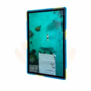 Monitor tiga layar lcd layar ganda, bezel LED ganda akrilik kapasitif 43 inci