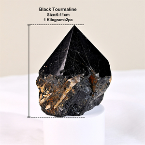 Groothandelsprijs Kristal Ruwe Toren Natuurlijke Reiki Steen Zwarte Toermalijn Half Gepolijst Punt Voor Genezing - Product Image 4