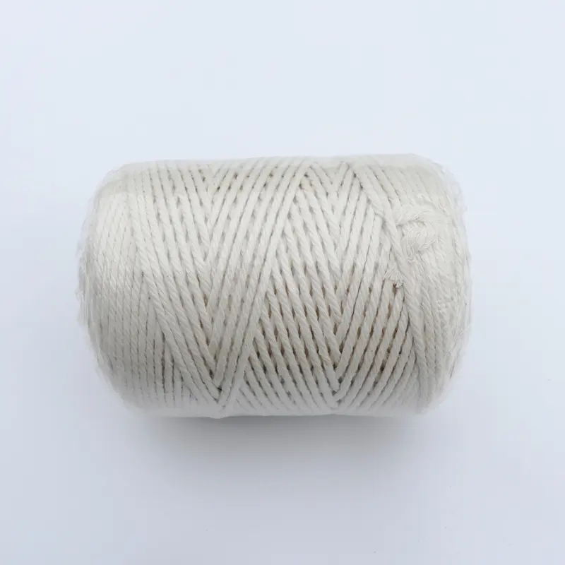 Großhandel 4MM Natürliche Baumwolle Seil 100meter/roll DIY Macrame baumwolle Schnur für kleidung Weihnachten dekoration seil