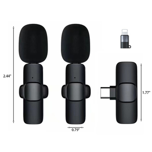 Microphone sans fil portable mini anti-bruit, microphone cravate pour interview, microphone à clipser sur le col - Product Image 6