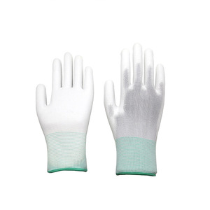 Guantes con revestimiento de PU para dedos y palma, calibre 13, de seguridad, resistentes al desgaste, antideslizantes, engrosados, transpirables, guantes de trabajo, tejido de punto calibre 13. - Product Image 3