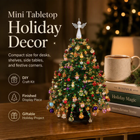 Kit DIY Arbre de Noël Perlé Fait Main, Ornement d'Arbre d'Automne, Décoration Lumineuse Chaleureuse pour les Fêtes, Cadeau d'Entreprise