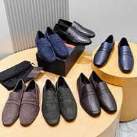Mocassins Penny en Cuir Pleine Fleur Véritable Importé d'Italie, Souples, Légers, à Enfiler, pour le Bureau et la Marche
