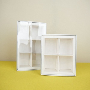 Boîte impression français macaron cookies tiroir boîtes en carton emballage avec <span class=keywords><strong>4</strong></span> prises 6 prises et couvercle en plastique - Product Image 1