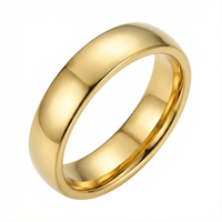 Vente en gros usine : Ensemble de bagues tournantes tendance plaqué or 18 carats brossé, pour fiançailles, mariage, cadeau et anti-stress (fidget band)