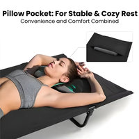 Lit pliant portable robuste pour adultes, léger, en aluminium, pour le camping, personnalisable, vente en gros d'usine