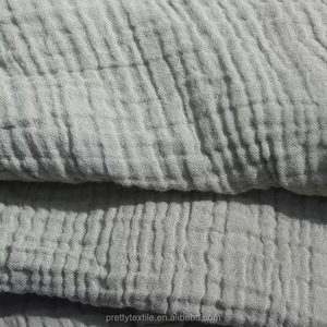 Vải muslin nhăn 100% cotton cao cấp, 2 lớp, thoáng khí, khổ 155CM, bán buôn từ nhà máy, dùng làm khăn quấn bé gái bé trai - Product Image 6