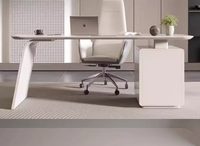 Escritorio Minimalista Moderno de Madera Sólida para Consultorio Dental/Estética, Escritorio para Jefe, Consultorio de Salón de Belleza - Ecológico