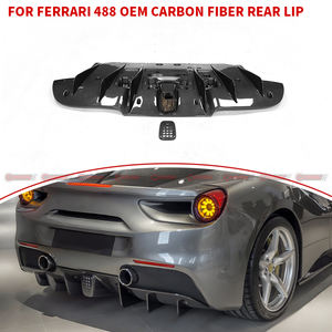 Nouveauté : Diffuseur arrière en fibre de carbone sèche et cache de feux de brouillard arrière pour Ferrari 488 - Pièces automobiles - Product Image 3