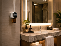 90 °   Diffuseur d'arômes intelligent rotatif sans eau avec contrôle par application BT et écran LED, à brancher sur prise murale, pour la maison, l'hôtel et le bureau