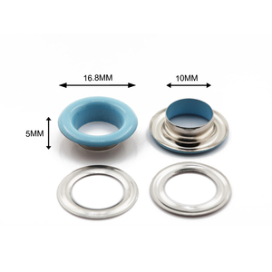 थोक हार्डवेयर सामान सामान कस्टम परिधान सामान नीले पेंट बेकिंग फिनिश आईलेट धातु पीतल के लिए गोल आईलेट - Product Image 3