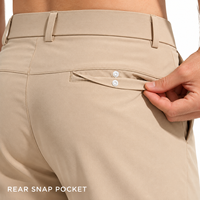 Celana Golf Kain Twill Stretch Jahitan Lurus Kancing Depan Saku Resleting Tersembunyi Produksi Khusus