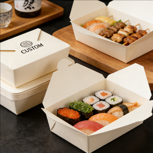 OEM ODM Restaurant Disposable 350ml <b>Takeaway</b> Food <b>Container</b> Custom Luxury Food Grade Kraft Paper Box Eco Friendly - Product Image 4
